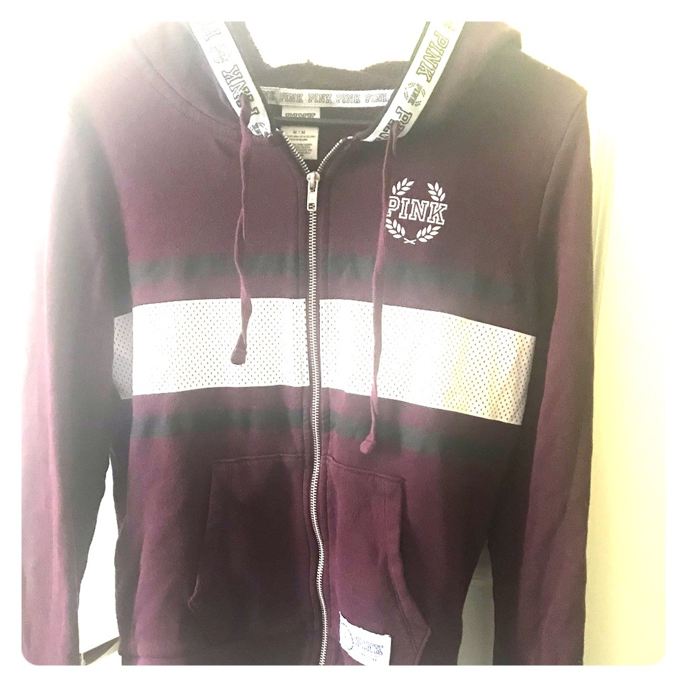 Zipped hooded sweatshirt